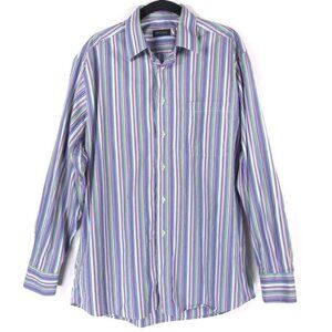 St. Croix MADE IN ITALY Multicolor Striped Long‎ Sleeve Button Up Shirt MEDIUM